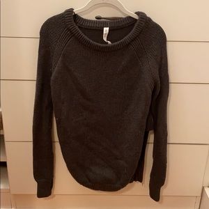 Dark gray chunky knit lululemon sweater